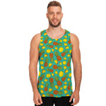 Tropical Pineapples Pattern Print Men's Tank Top