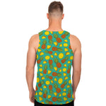 Tropical Pineapples Pattern Print Men's Tank Top