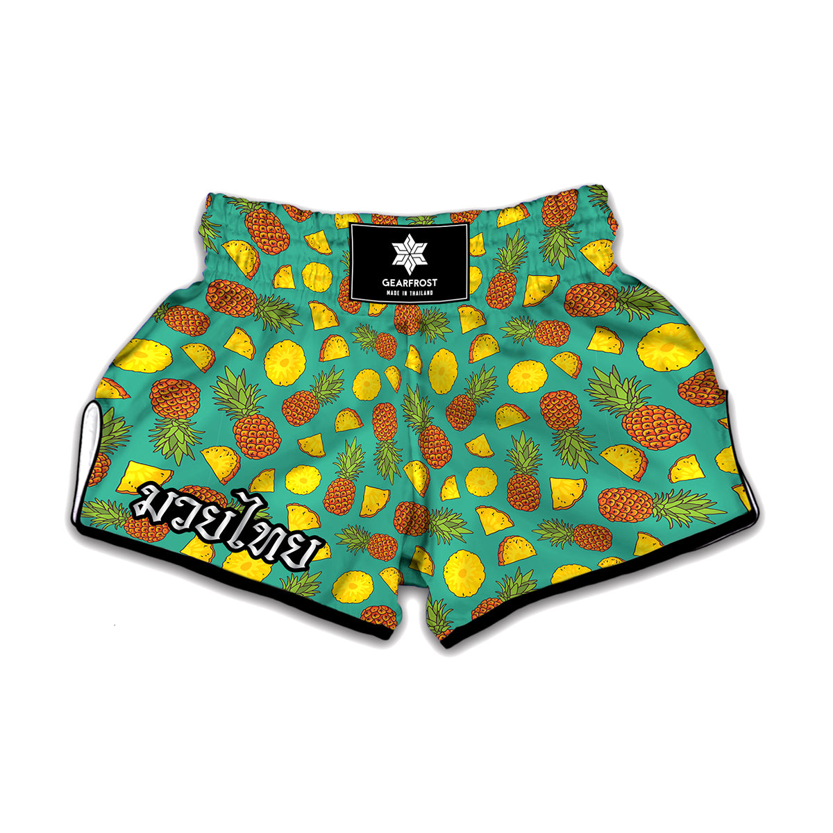 Tropical Pineapples Pattern Print Muay Thai Boxing Shorts