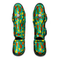 Tropical Pineapples Pattern Print Muay Thai Shin Guards