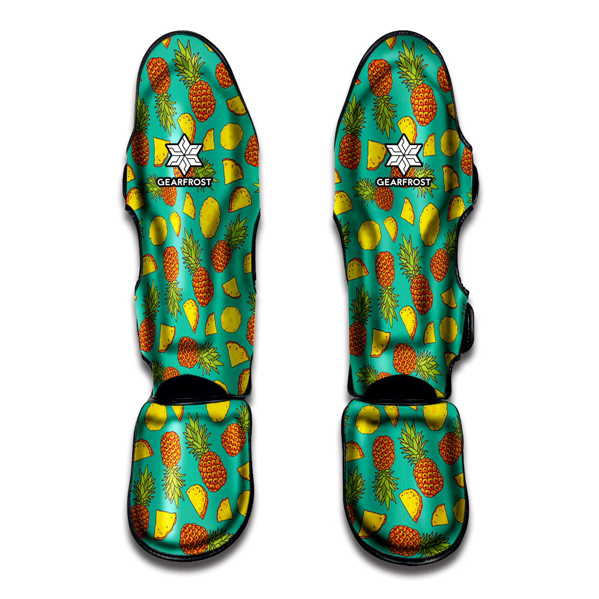 Tropical Pineapples Pattern Print Muay Thai Shin Guard
