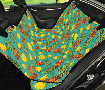 Tropical Pineapples Pattern Print Pet Car Back Seat Cover