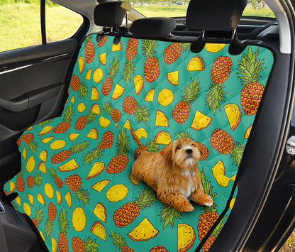 Tropical Pineapples Pattern Print Pet Car Back Seat Cover