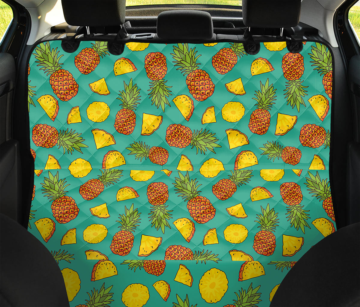 Tropical Pineapples Pattern Print Pet Car Back Seat Cover