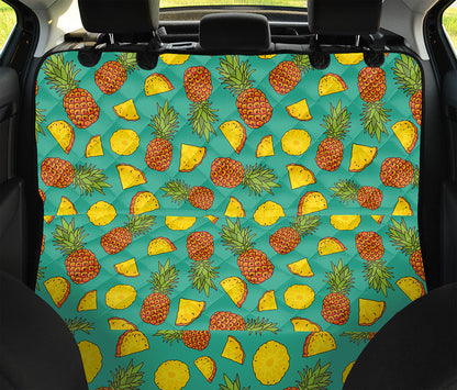 Tropical Pineapples Pattern Print Pet Car Back Seat Cover
