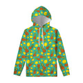 Tropical Pineapples Pattern Print Pullover Hoodie