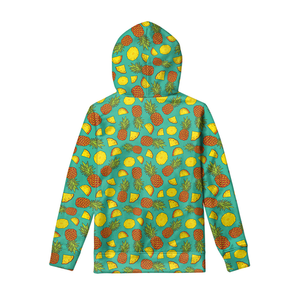 Tropical Pineapples Pattern Print Pullover Hoodie