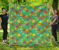 Tropical Pineapples Pattern Print Quilt