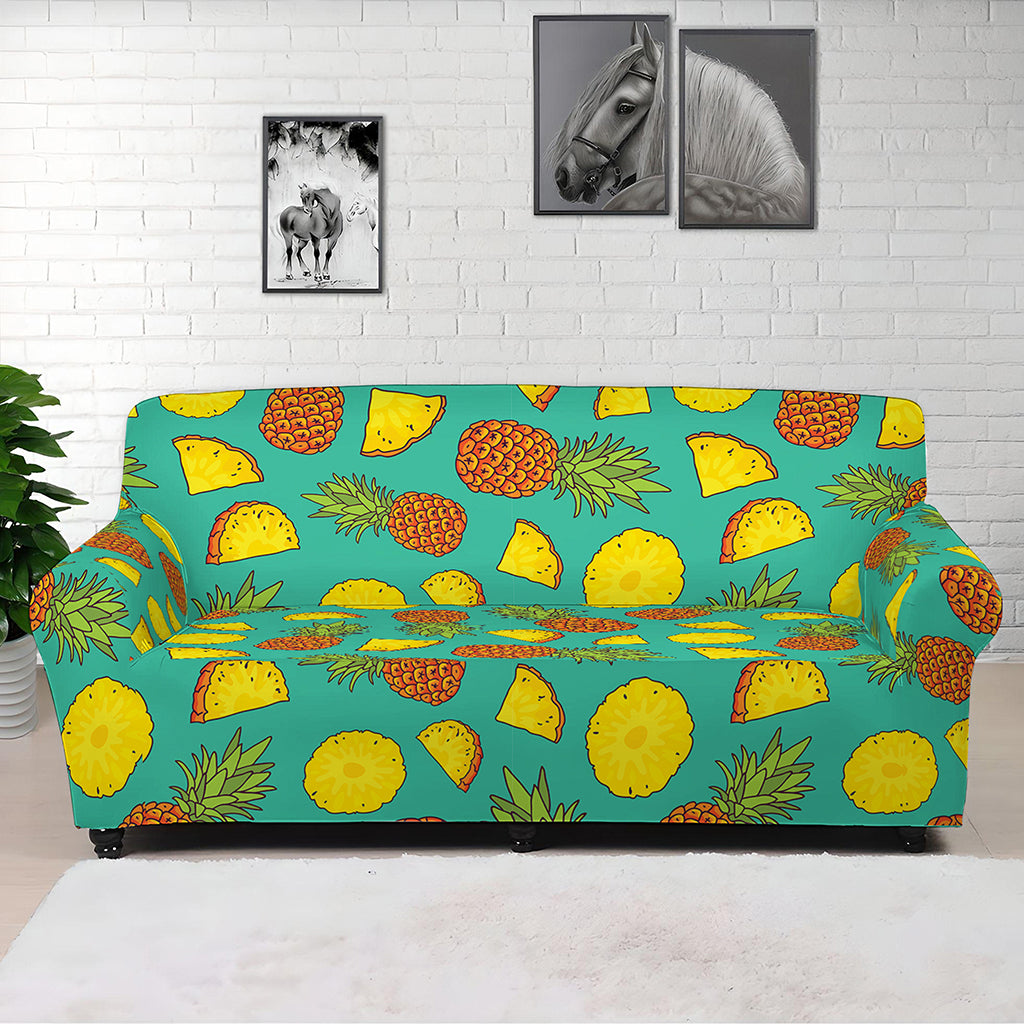 Tropical Pineapples Pattern Print Sofa Cover