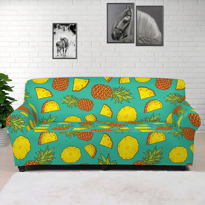 Tropical Pineapples Pattern Print Sofa Cover