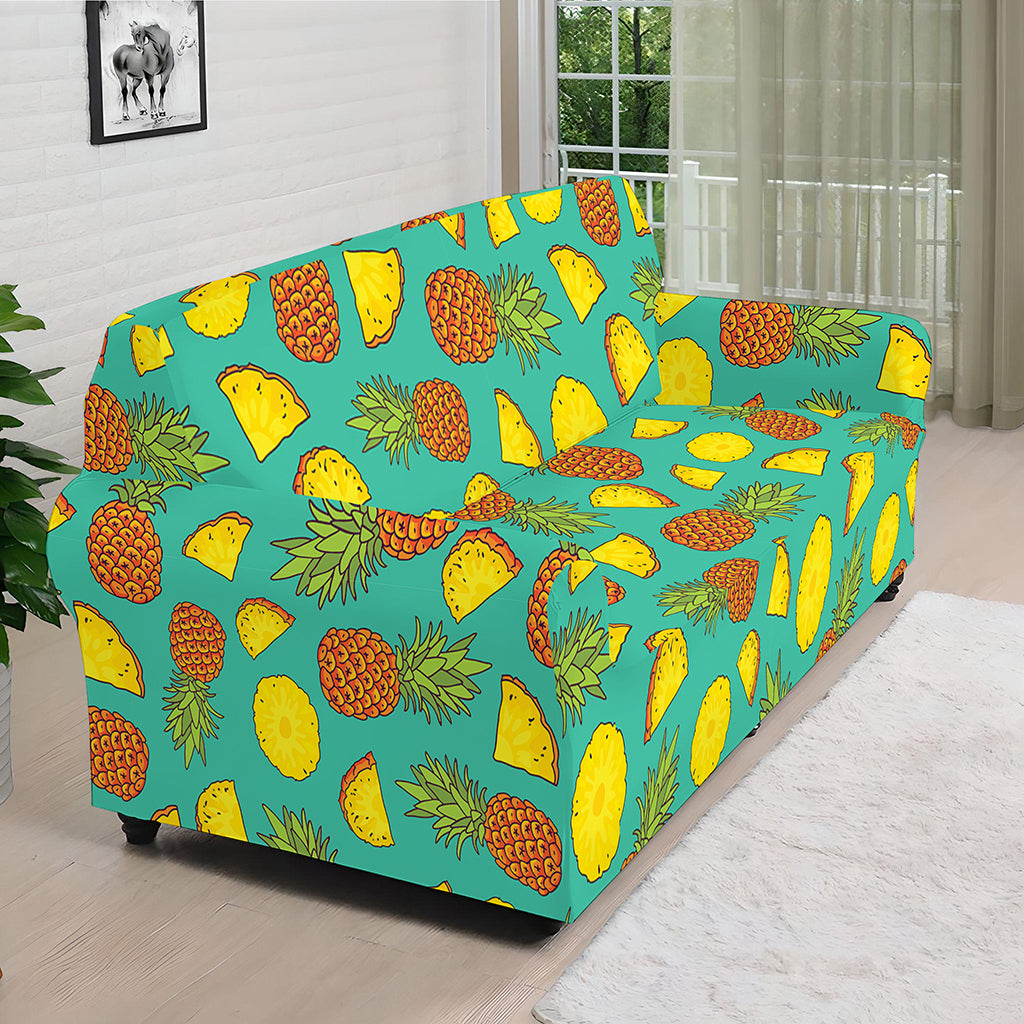 Tropical Pineapples Pattern Print Sofa Cover