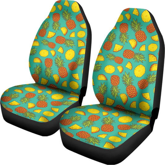 Tropical Pineapples Pattern Print Universal Fit Car Seat Covers