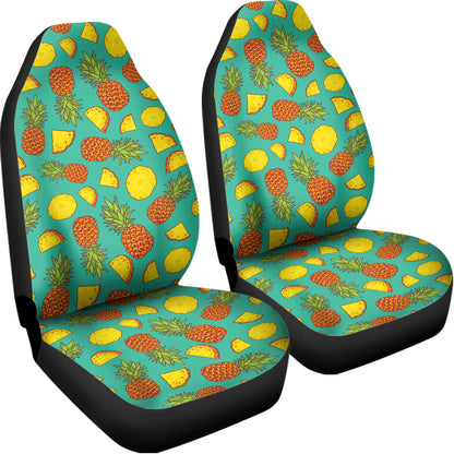 Tropical Pineapples Pattern Print Universal Fit Car Seat Covers