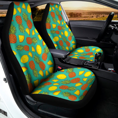 Tropical Pineapples Pattern Print Universal Fit Car Seat Covers