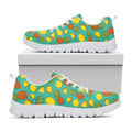 Tropical Pineapples Pattern Print White Running Shoes