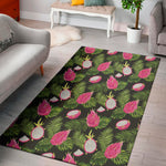 Tropical Pitaya Pattern Print Area Rug
