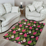 Tropical Pitaya Pattern Print Area Rug