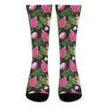 Tropical Pitaya Pattern Print Crew Socks