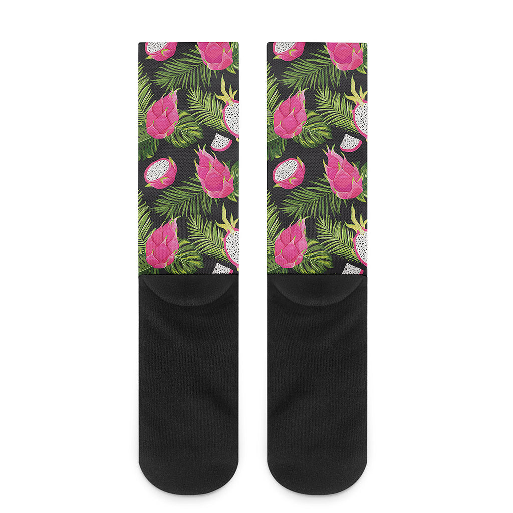 Tropical Pitaya Pattern Print Crew Socks