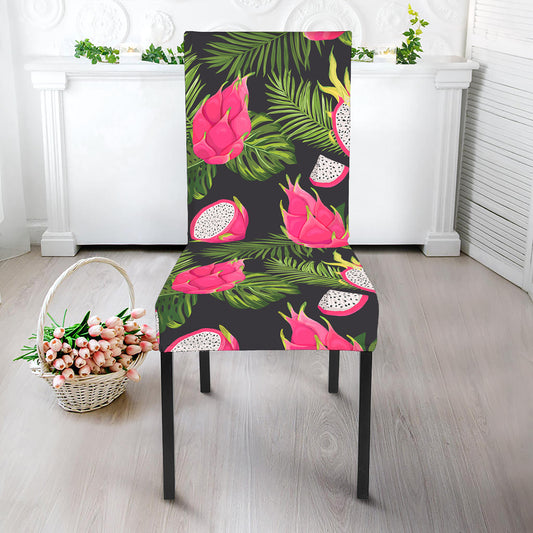 Tropical Pitaya Pattern Print Dining Chair Slipcover