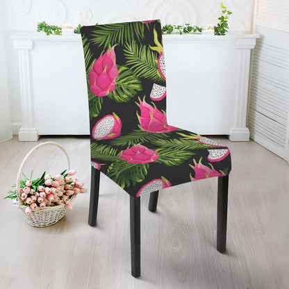 Tropical Pitaya Pattern Print Dining Chair Slipcover