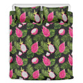 Tropical Pitaya Pattern Print Duvet Cover Bedding Set