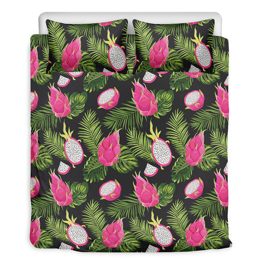 Tropical Pitaya Pattern Print Duvet Cover Bedding Set