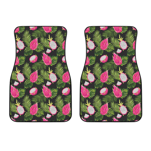 Tropical Pitaya Pattern Print Front Car Floor Mats