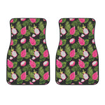 Tropical Pitaya Pattern Print Front Car Floor Mats