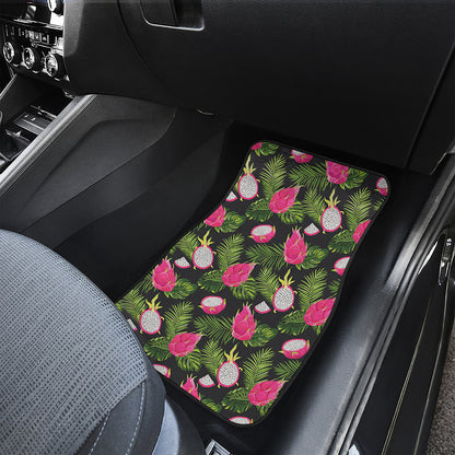 Tropical Pitaya Pattern Print Front Car Floor Mats