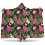 Tropical Pitaya Pattern Print Hooded Blanket