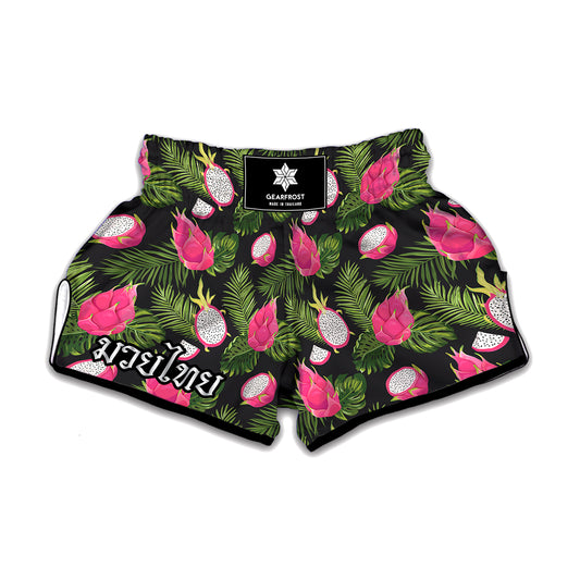 Tropical Pitaya Pattern Print Muay Thai Boxing Shorts