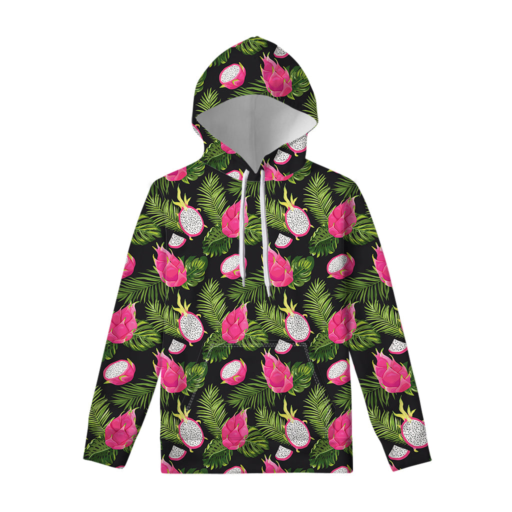Tropical Pitaya Pattern Print Pullover Hoodie