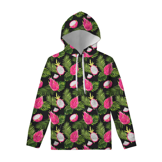 Tropical Pitaya Pattern Print Pullover Hoodie