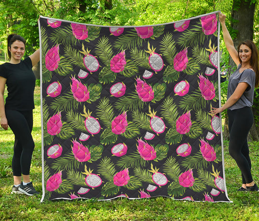 Tropical Pitaya Pattern Print Quilt