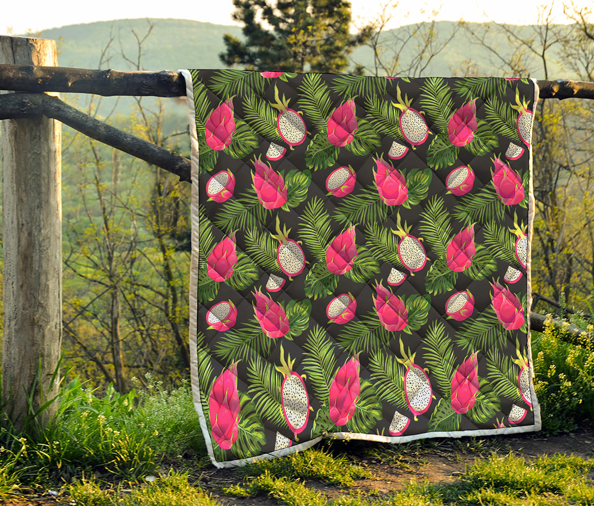 Tropical Pitaya Pattern Print Quilt