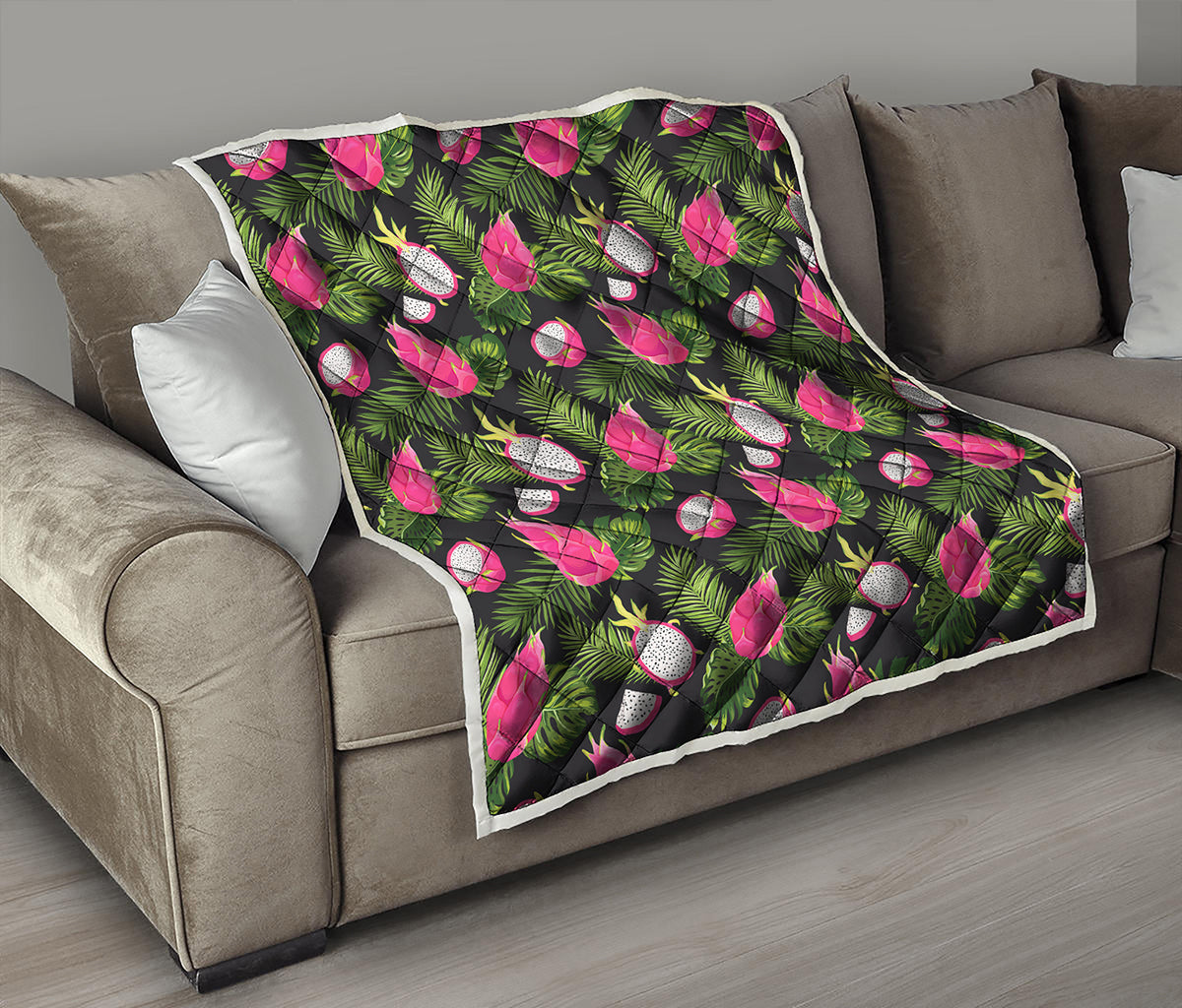 Tropical Pitaya Pattern Print Quilt