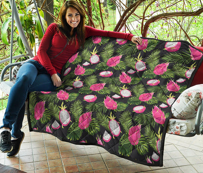 Tropical Pitaya Pattern Print Quilt