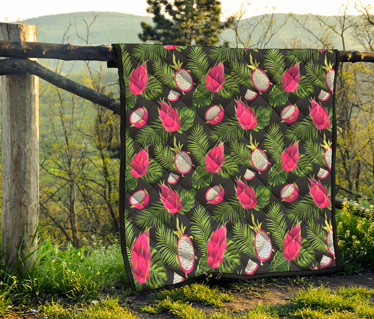 Tropical Pitaya Pattern Print Quilt