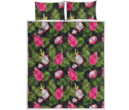 Tropical Pitaya Pattern Print Quilt Bed Set