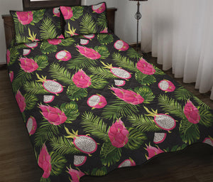 Tropical Pitaya Pattern Print Quilt Bed Set