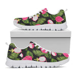 Tropical Pitaya Pattern Print White Sneakers