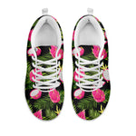 Tropical Pitaya Pattern Print White Sneakers