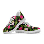 Tropical Pitaya Pattern Print White Sneakers