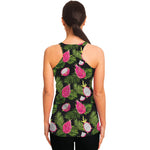 Tropical Pitaya Pattern Print Women's Racerback Tank Top