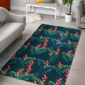 Tropical Plants Hawaii Pattern Print Floor Mat