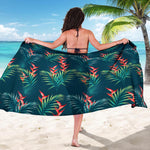 Tropical Plants Hawaii Pattern Print Beach Sarong Wrap