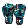 Tropical Plants Hawaii Pattern Print Boxing Gloves