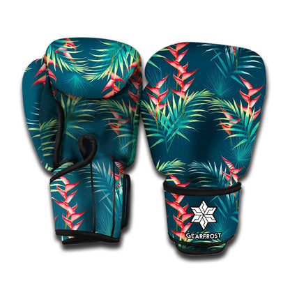 Tropical Plants Hawaii Pattern Print Boxing Gloves