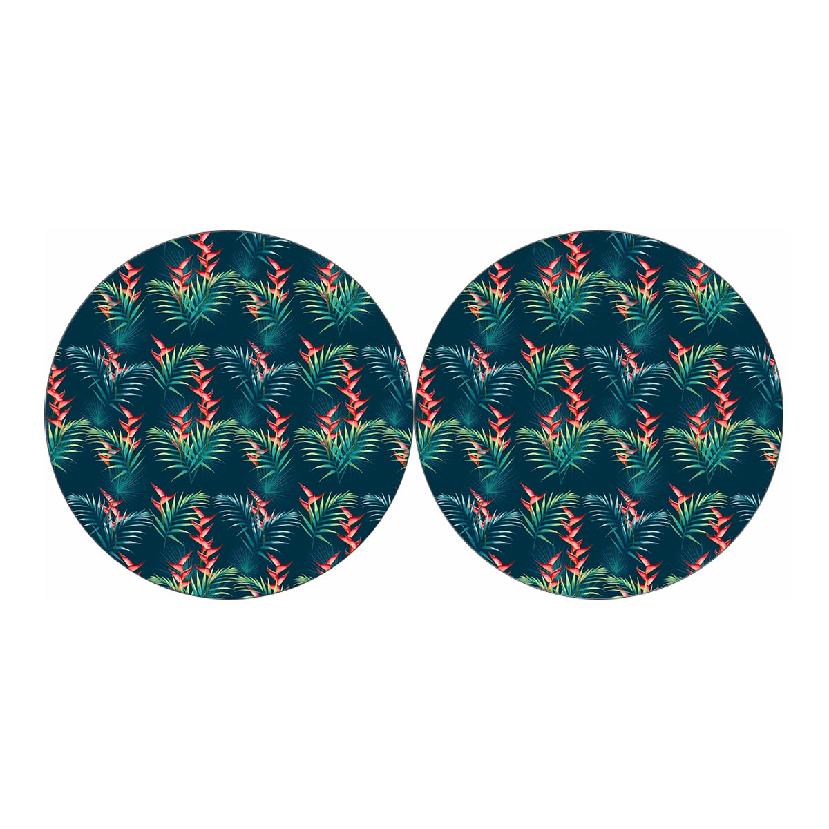 Tropical Plants Hawaii Pattern Print Car Coasters